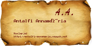 Antalfi Annamária névjegykártya